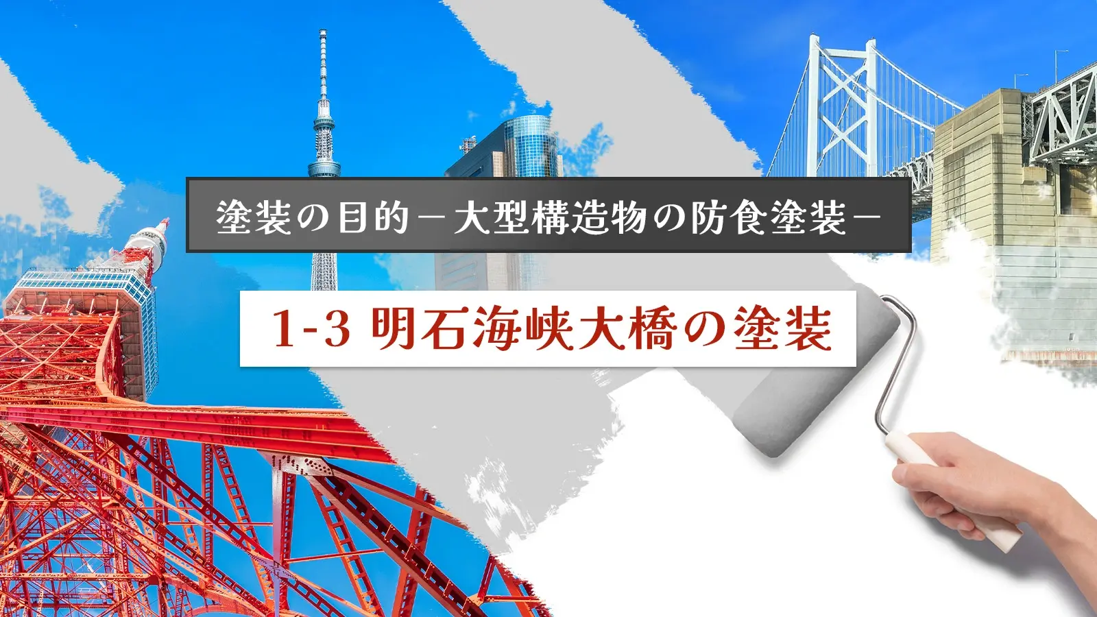 塗装の目的－大型構造物の防食塗装－ 3.明石海峡大橋の塗装
