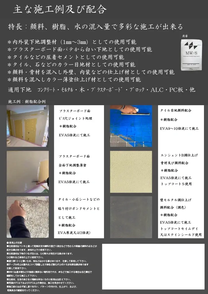 菊水化学工業 薄塗り用セメント系仕上材 壁面専用と床専用
