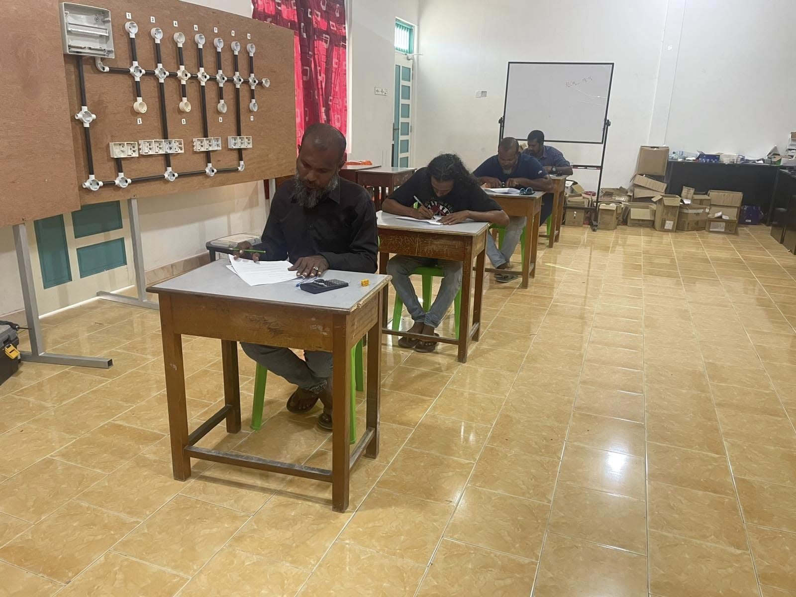 Competency based assessment of National Certificate III in Electrical Installation and Maintenance was recently conducted at Gdh. Fiyoaree. These students were trained at the Island Institute of Tertiary Education.