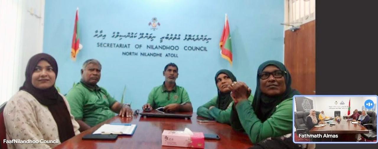 SMT of MNSDA and the CEO of Maldives Polytechnic met with the members of WDC and members of Faaf Atoll Nilandhoo Council