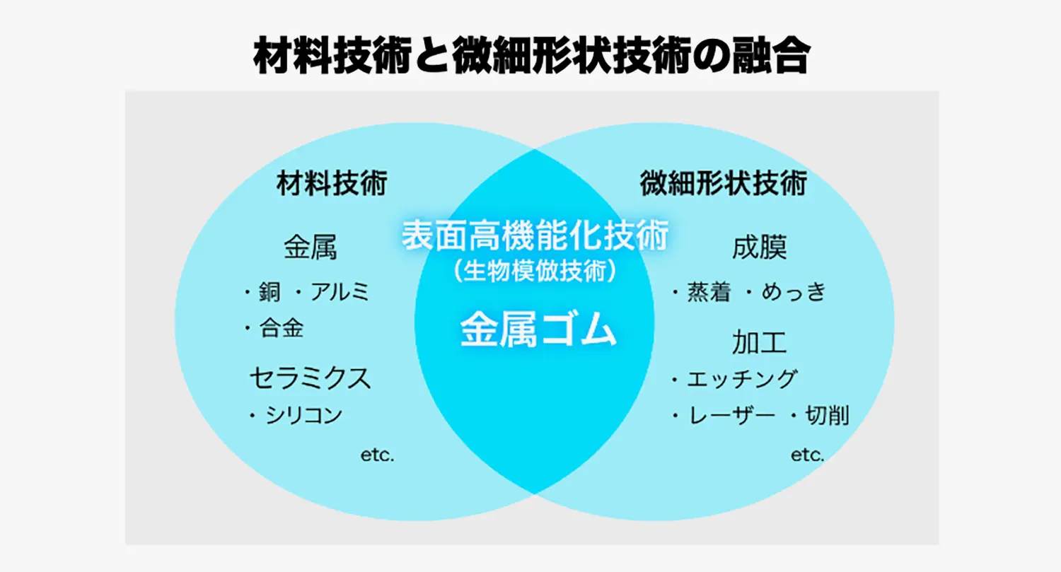 材料と微細形状技術の融合