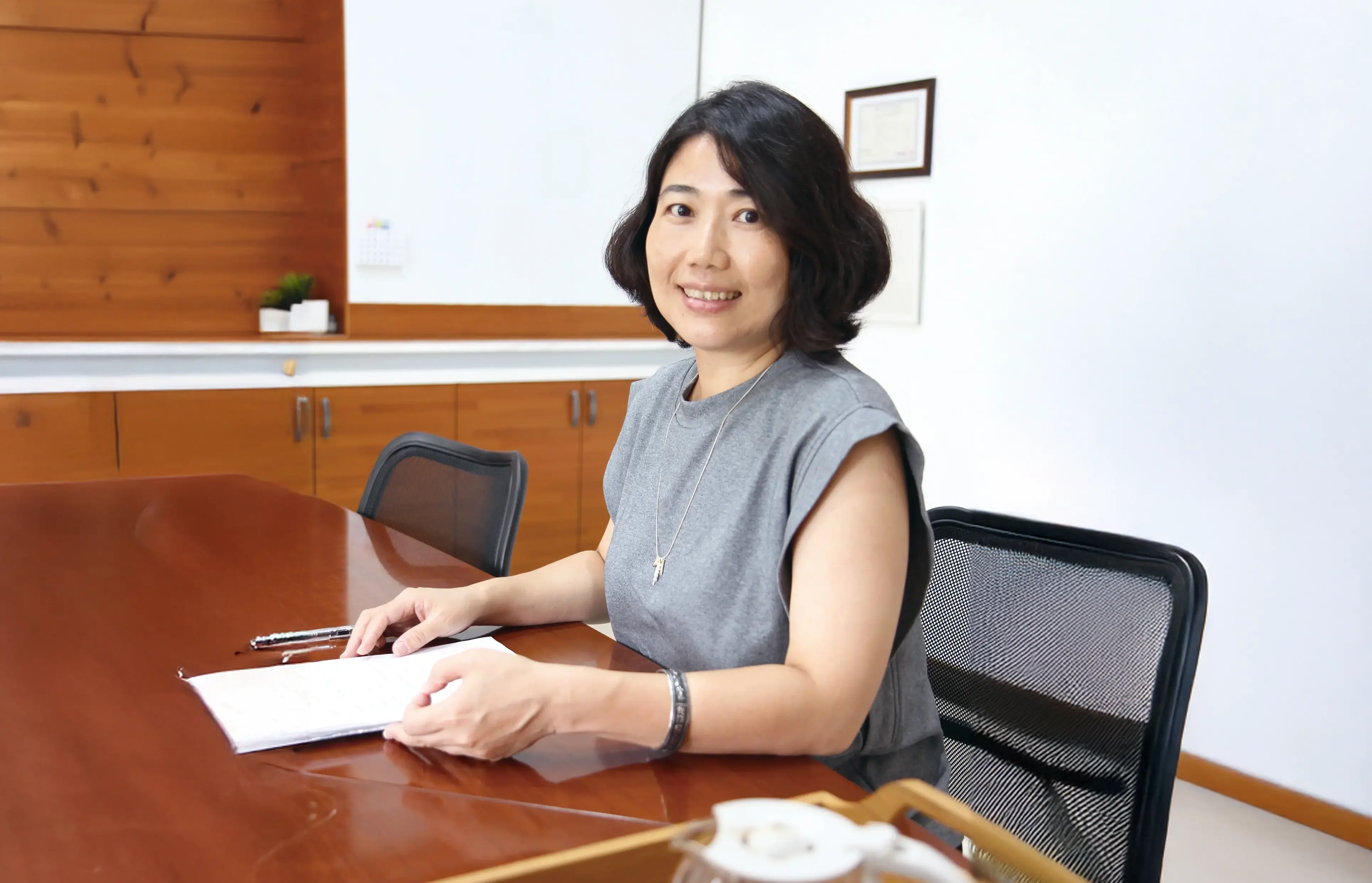 本次採訪人物-中菱陳育秀副總。