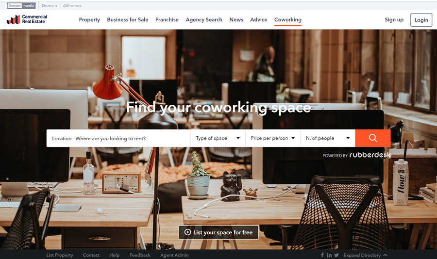 Commercial Real Estate coworking page