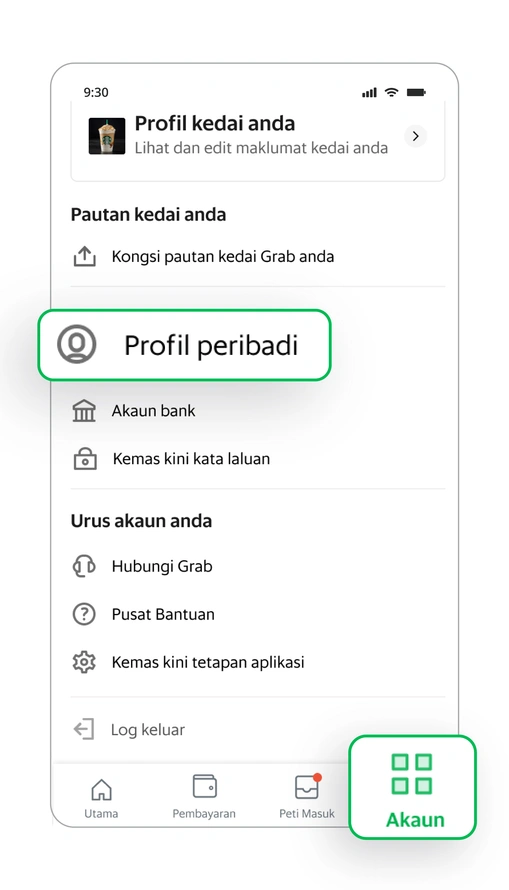 Menguruskan Profil Kedai Anda