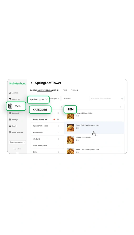 Cipta menu dan katalog anda (dan bina perniagaan anda)