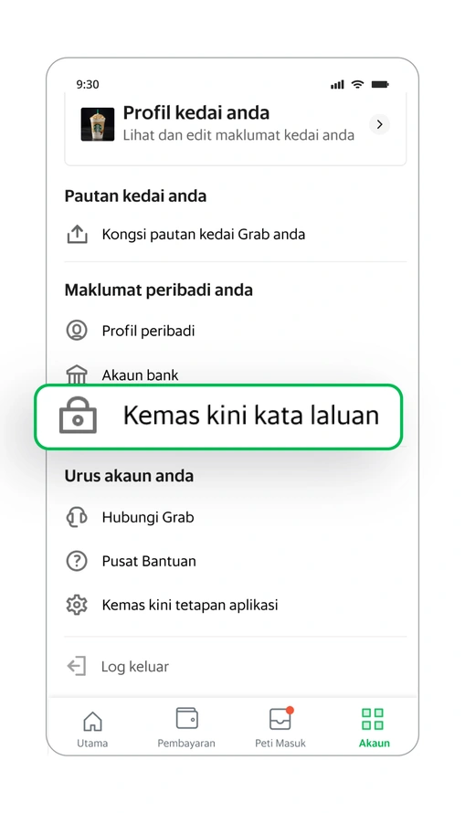 Menguruskan Profil Kedai Anda