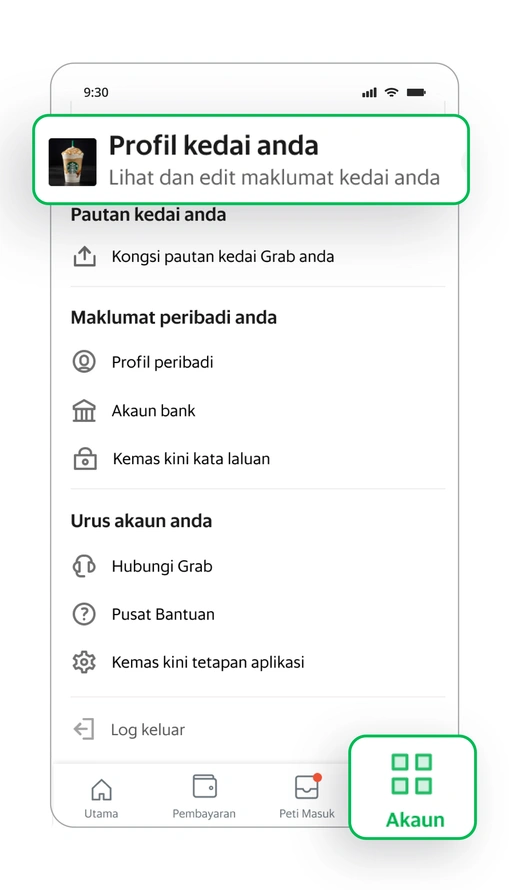 Menguruskan Profil Kedai Anda