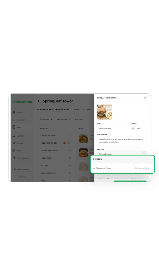 Cipta menu dan katalog anda (dan bina perniagaan anda)