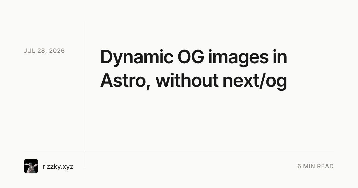 Dynamic OG images in Astro, without next/og