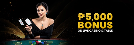 ₱5,000 Bonus On Live Casino and Table at BJ88 Site Casino