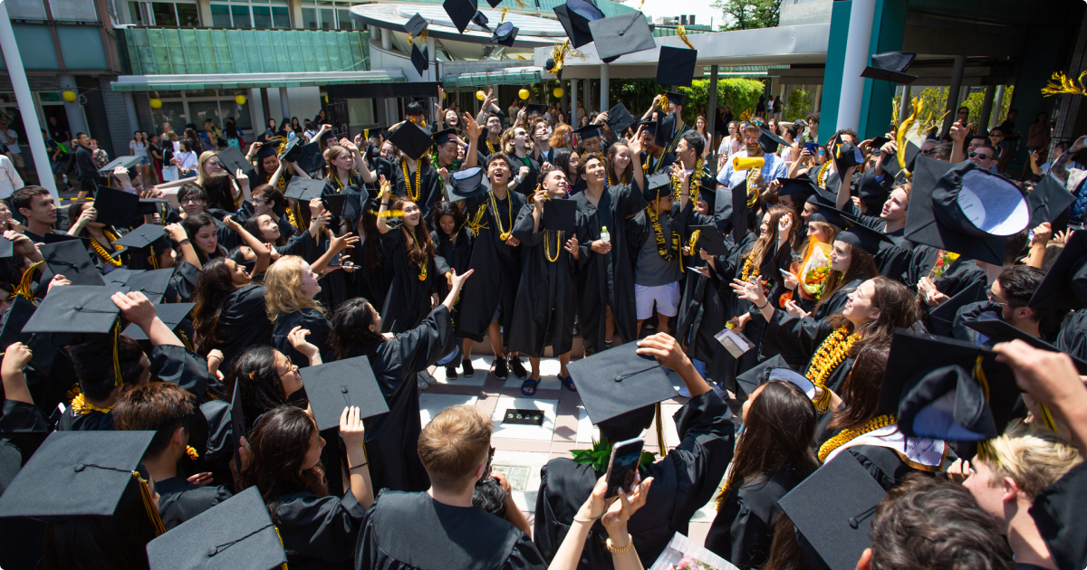 International kids graduated from international school in Tokyo