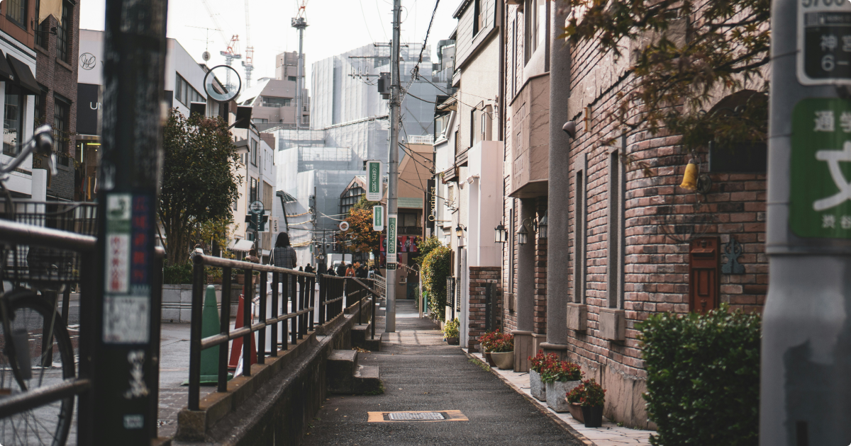 Urban areas in Tokyo, Japan