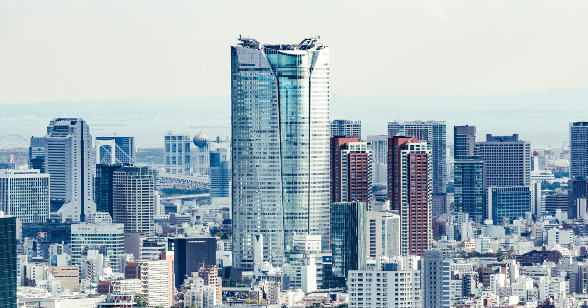 Tall skyscrapers in Tokyo