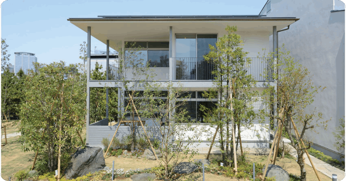 Passive house in Japan with Garden and trees_1200.png