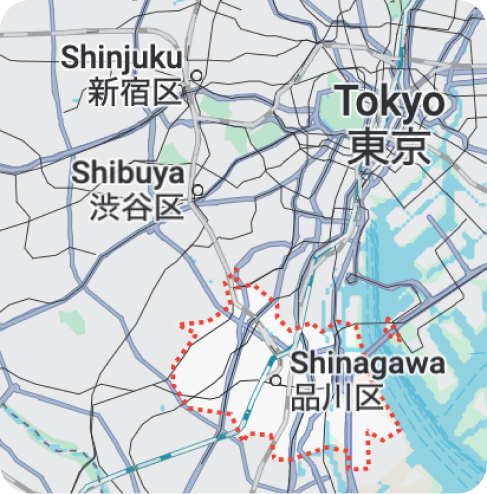 map of Shinagawa