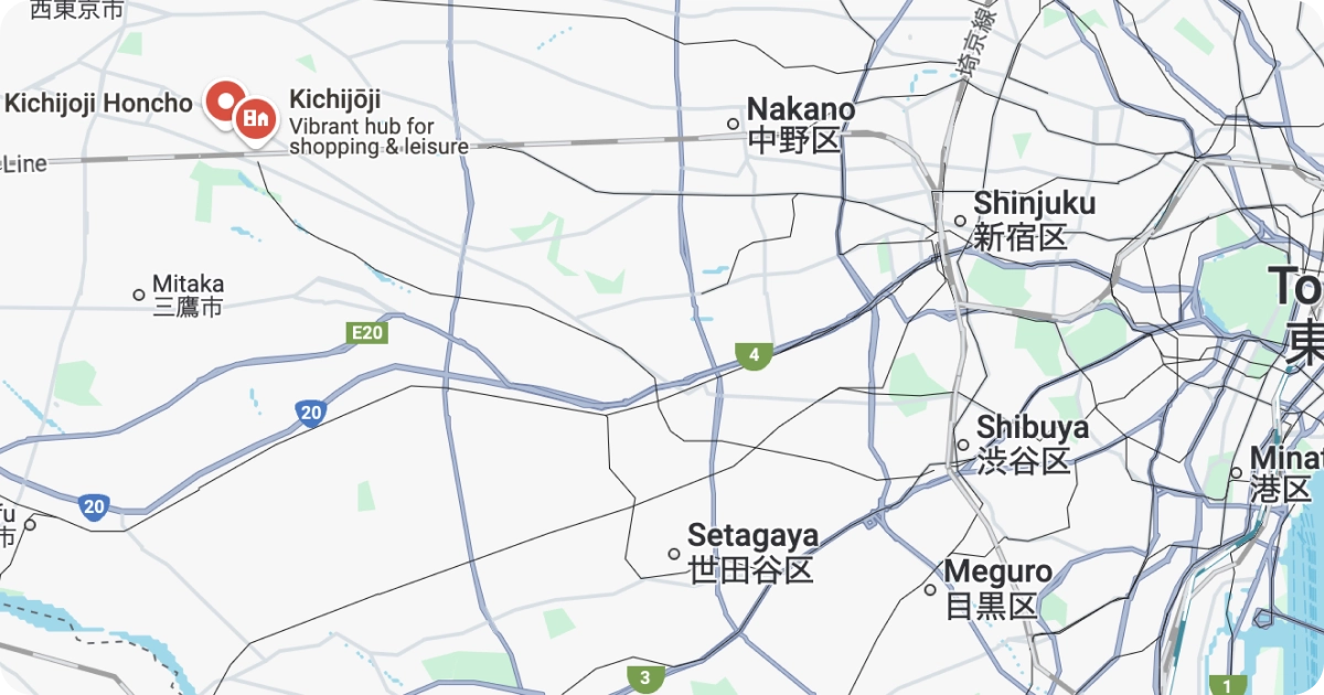 Map of Kichijoji