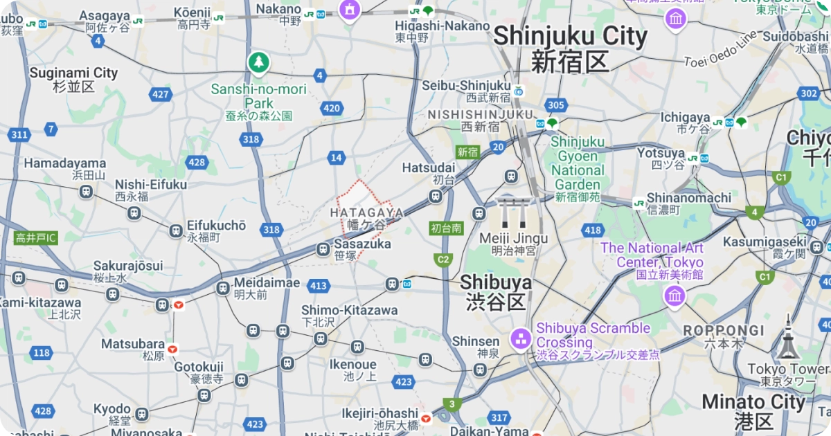 Hatagaya Map