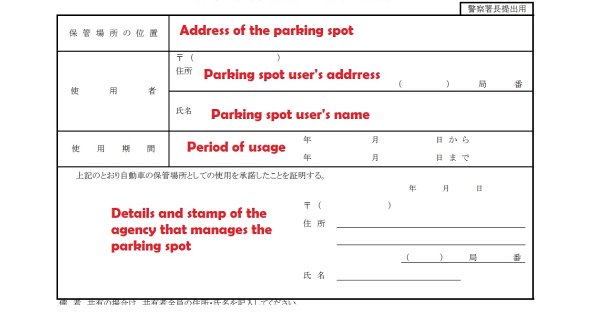 parking certificate