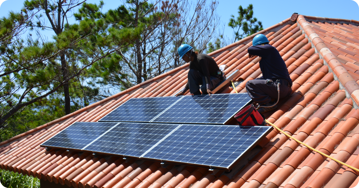 Solar panel in Japanese house