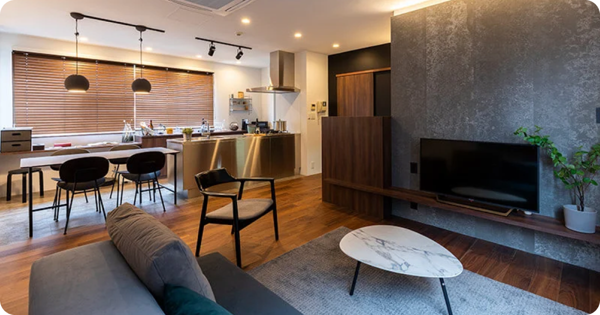 modern interior in japanese apartment