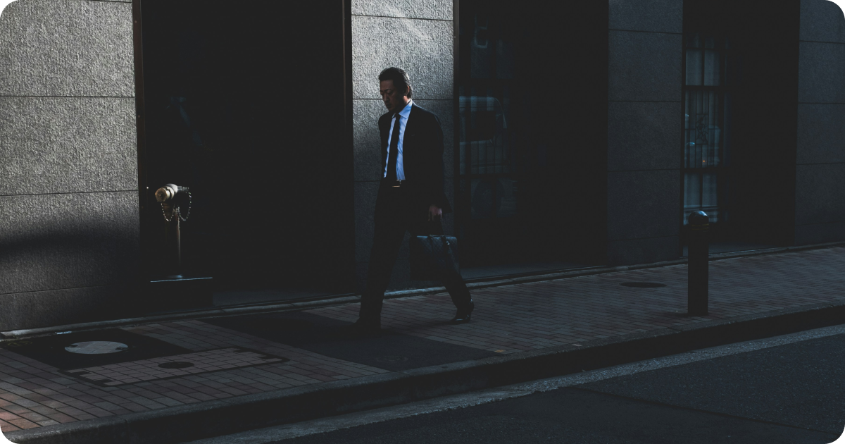 just man walking