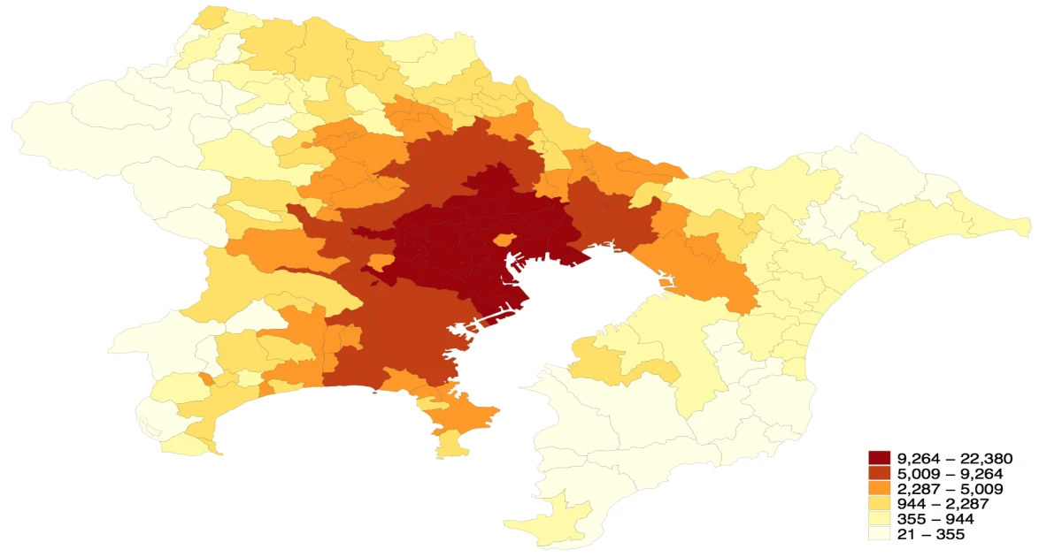 density map in japan