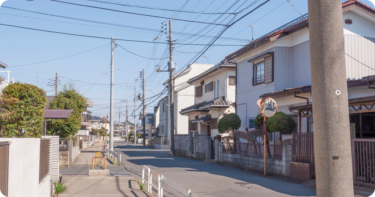Residential areas in Japan