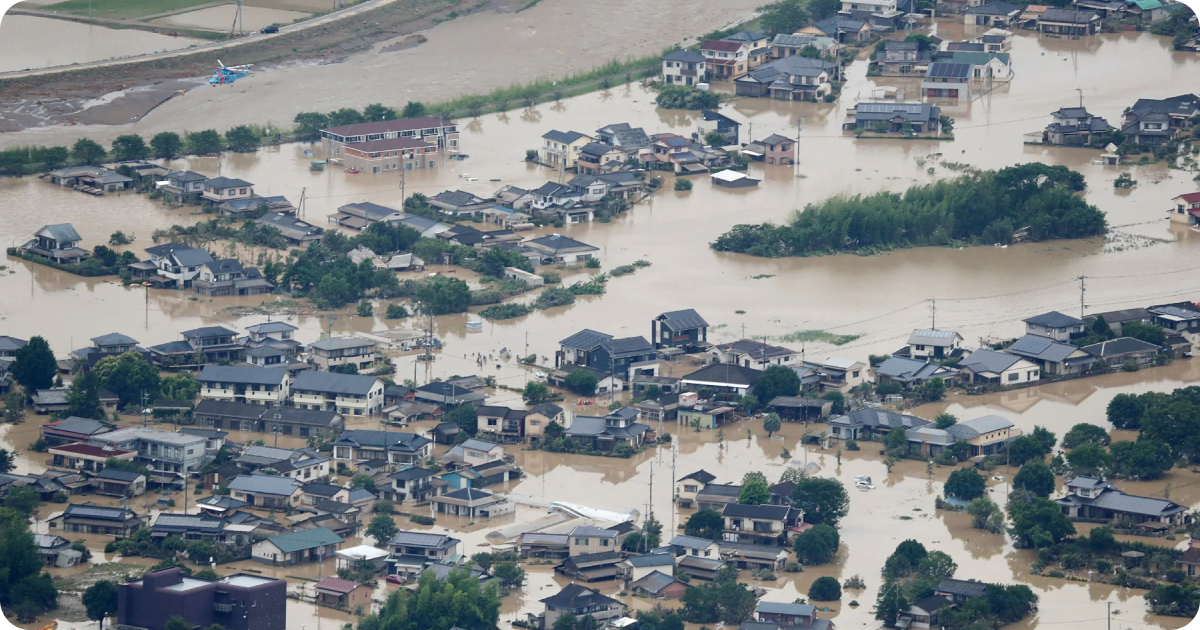 Japan when its flooding