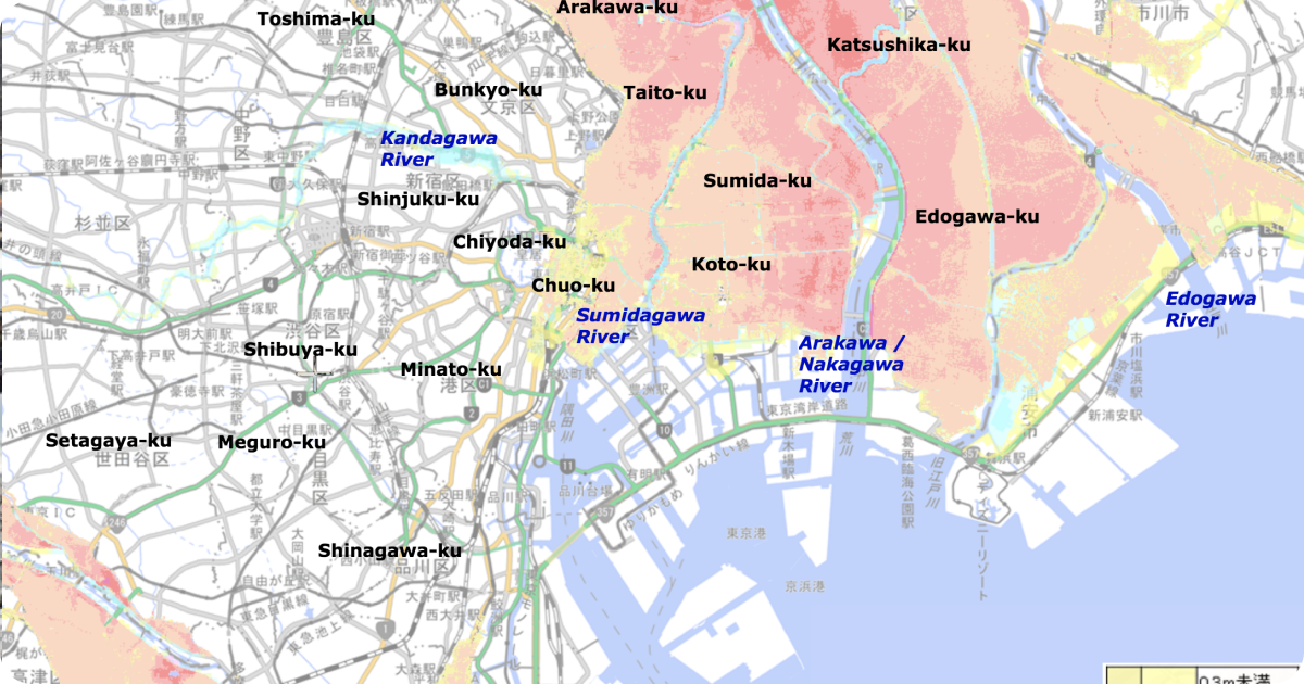 Flood hazard map