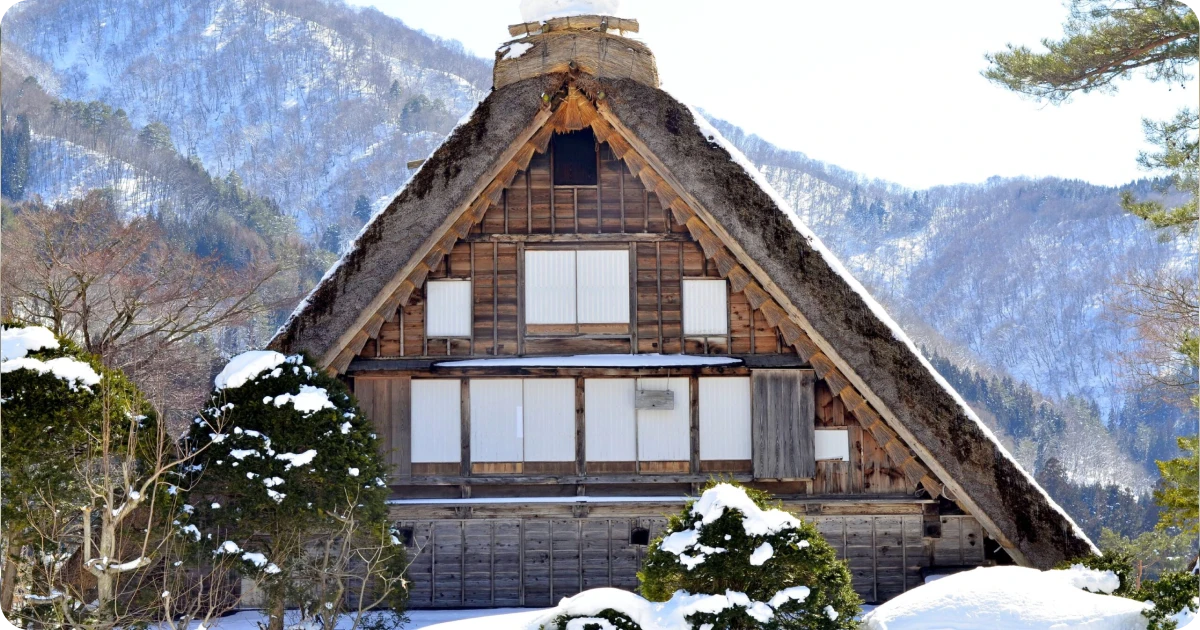 Traditional Japanese house in the North