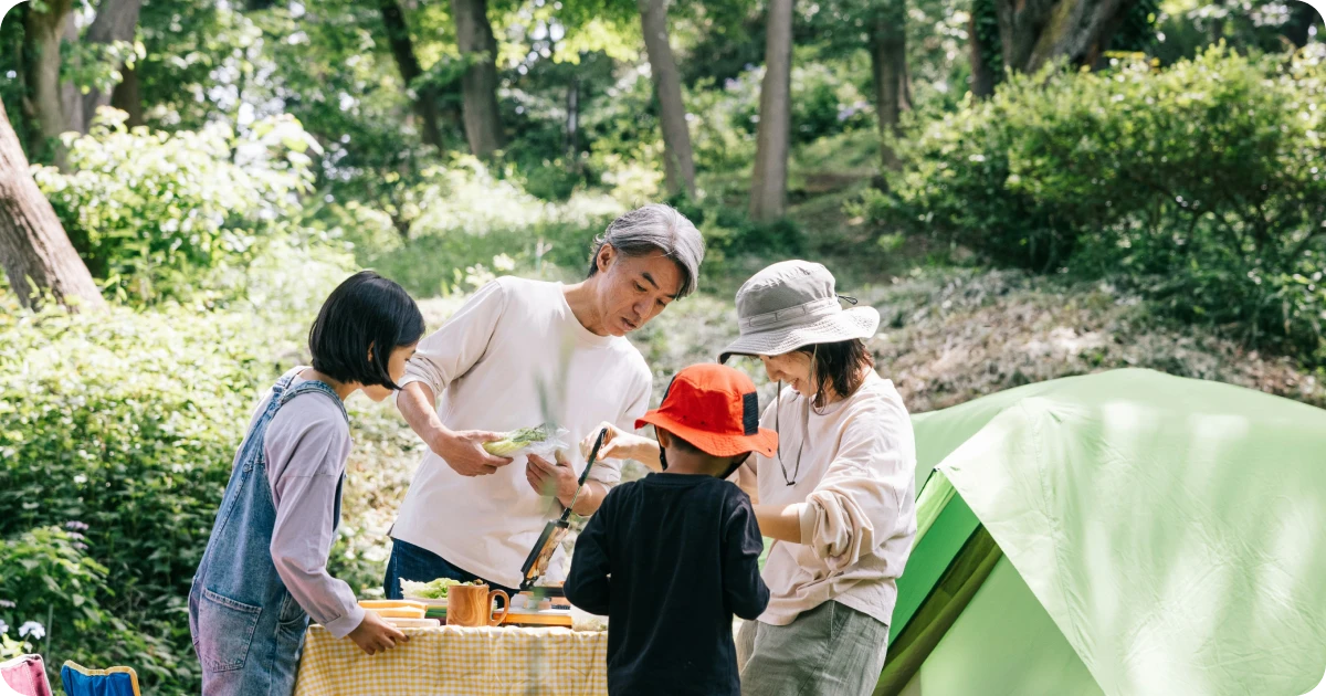 camping with family