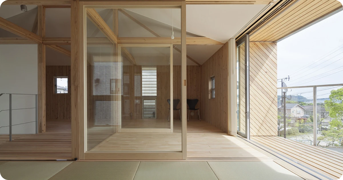 wooden structure of japanese house