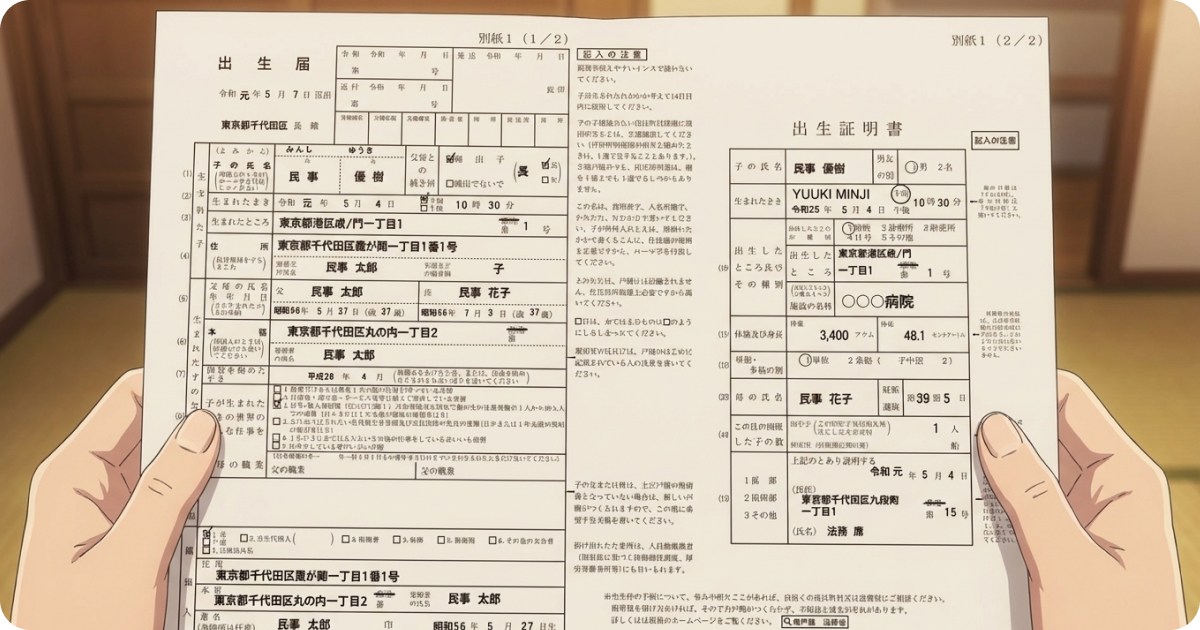 birthcertificate in japan