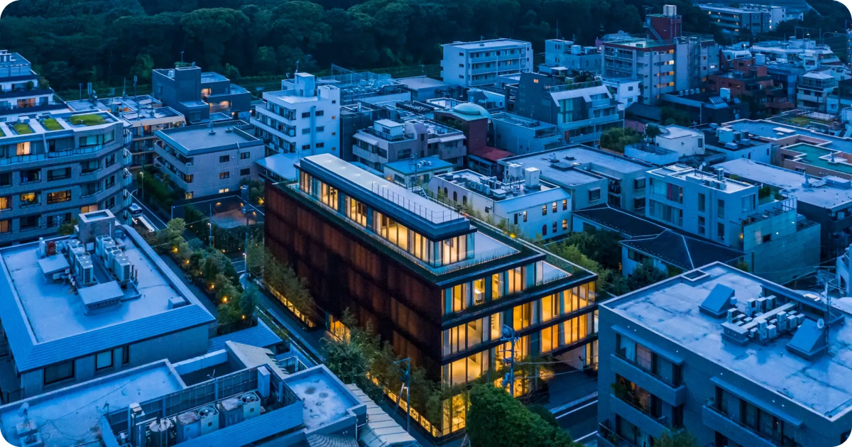 rich new building in Tokyo Japan