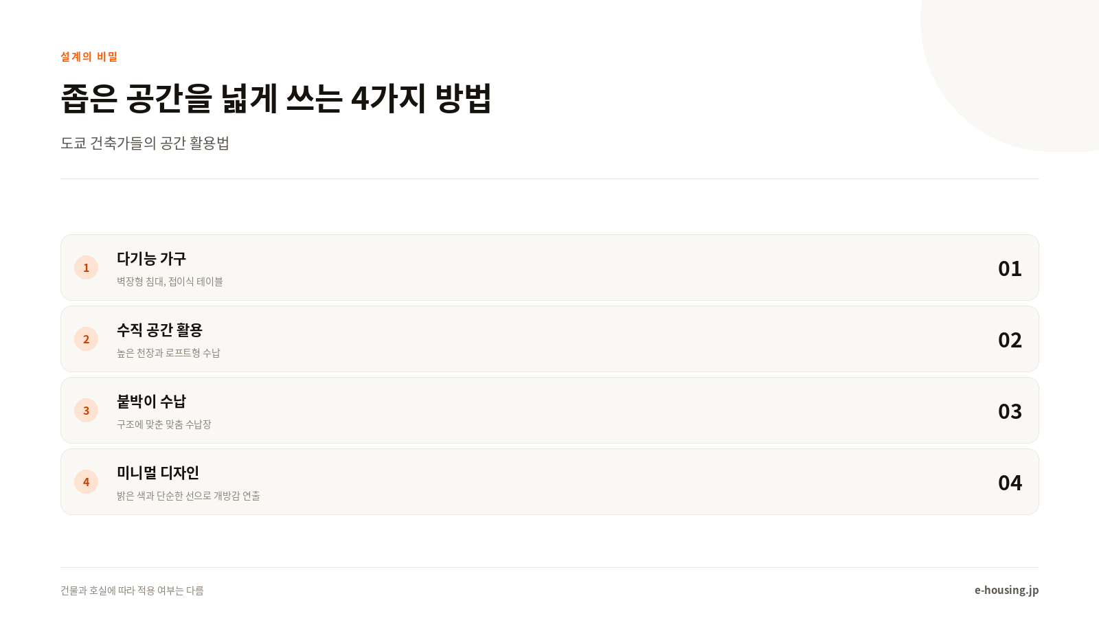 마이크로 아파트 공간 설계